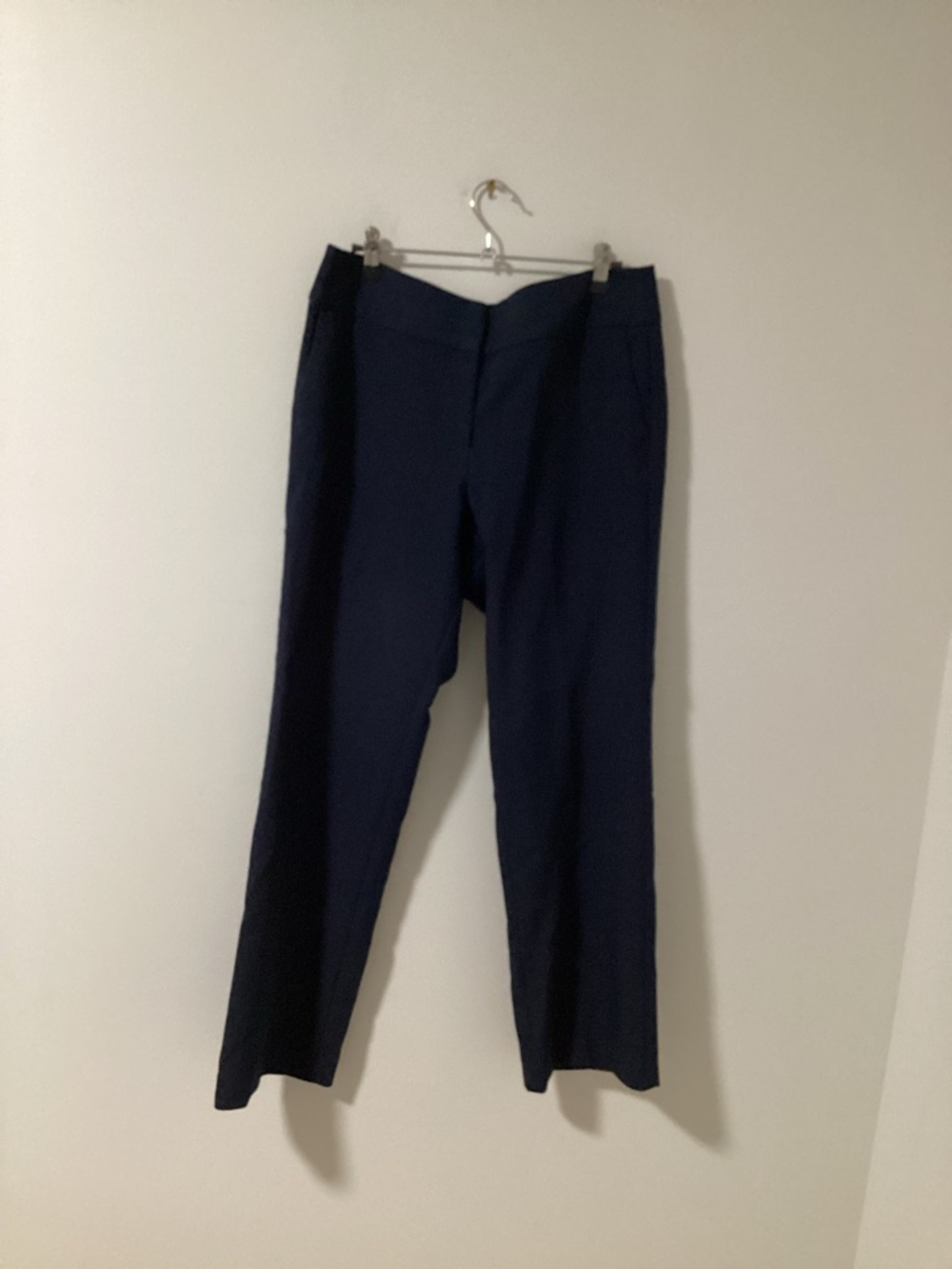 *Ann Taylor Factory Dark Navy Straight-Leg Trousers C34